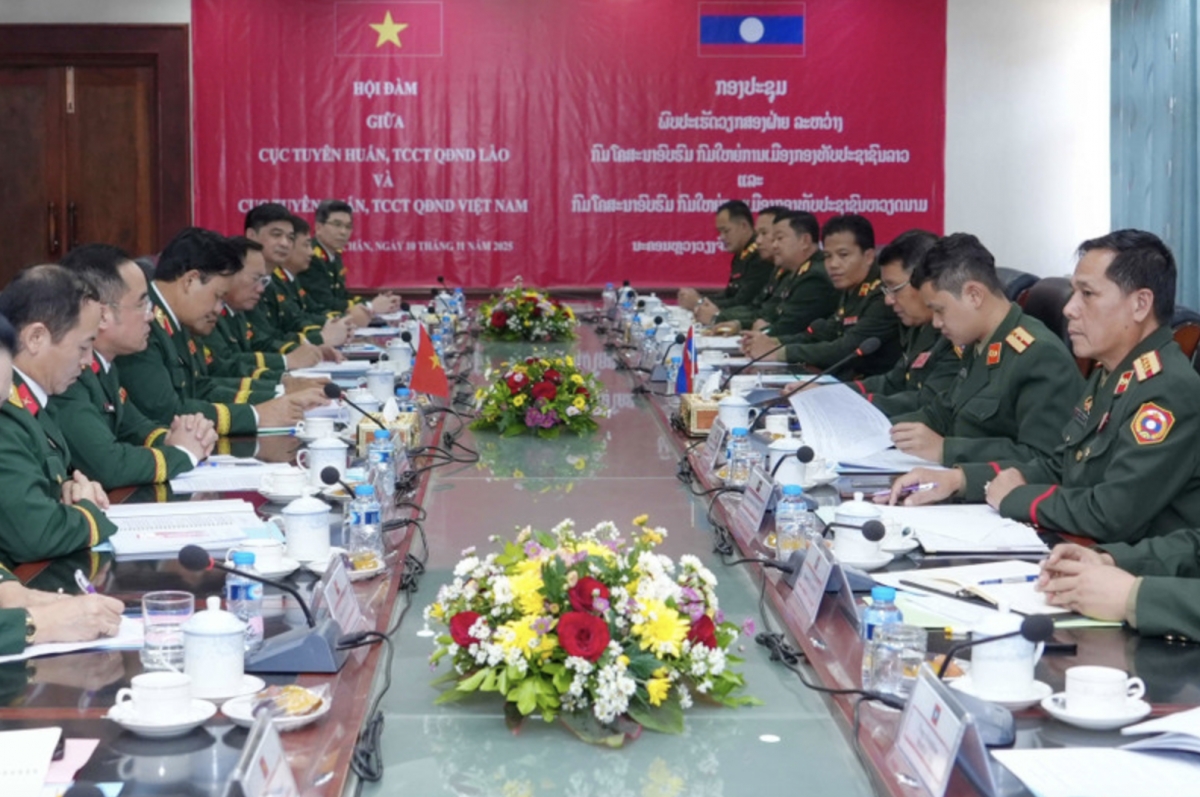 Vietnamese, Lao armies discuss political education
